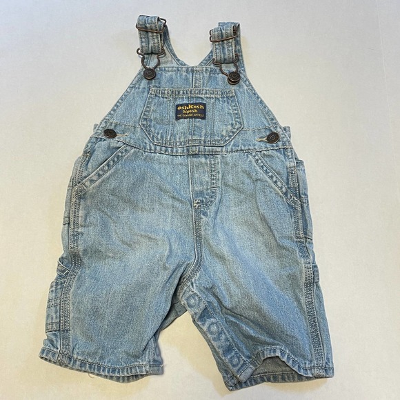 Vintage OshKosh b'Gosh Overalls 3 6 Months Boys Girls Baby Denim Jean